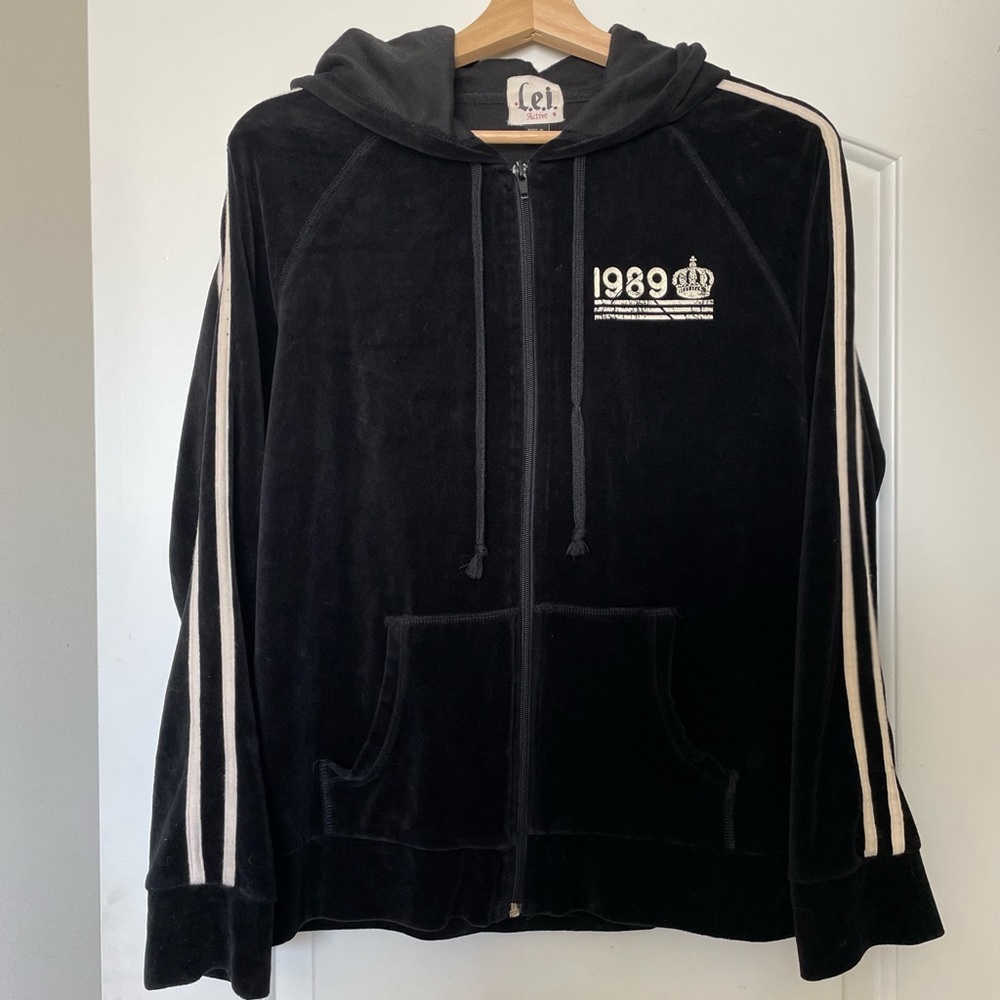 black velvet zip up